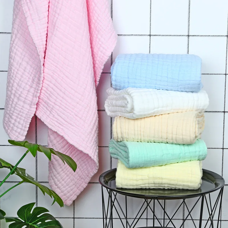 

Six-layer Gauze pu mi Children's Quilt Plain Color Wrinkling Children's Quilt Soft Skin Water-Absorbing Children's Quilt