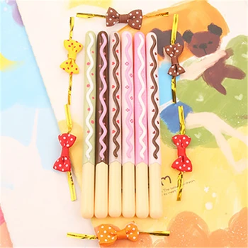 

Cute Chocolate Cookies Gel Pen Black Refill 0.5mm kawaii pens office accessories school supplies funny korean stationery gift