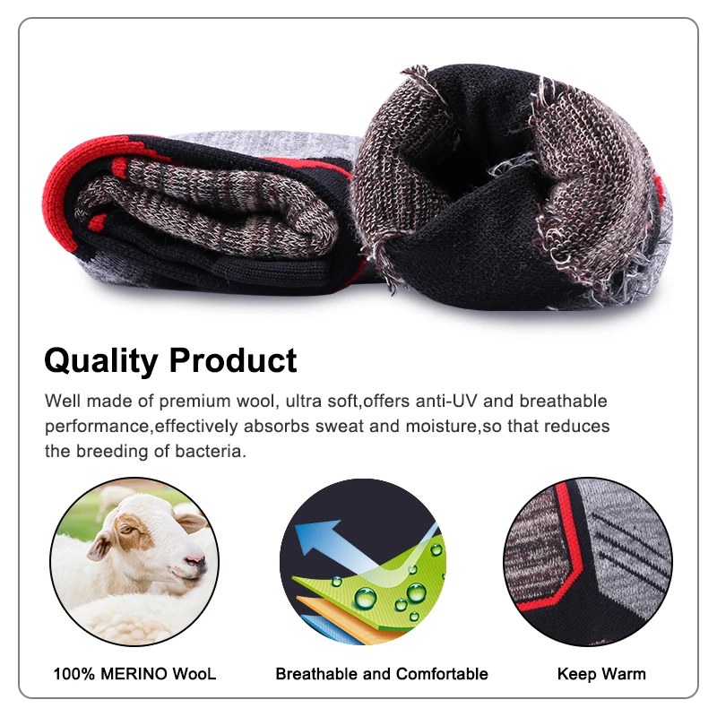 Ski Socks Winter Thermal Thicken Long Ski Sock Outdoor Sports Keep Warm Cycling Running Hiking Skiing Socks For Man