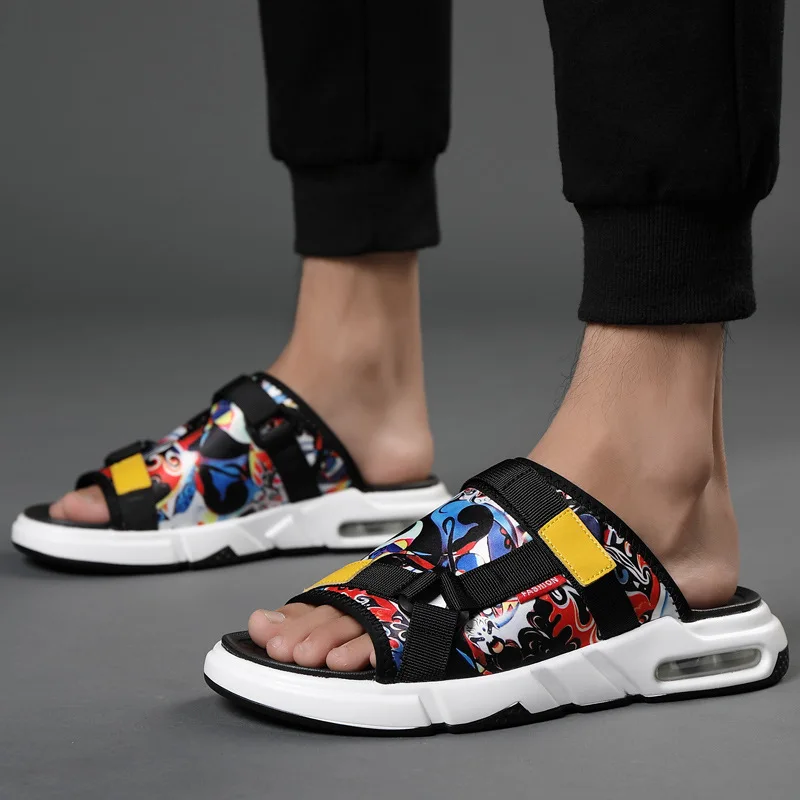 Fashion trend New sports slippers shoes men comfortable men sneakers beach air cushion outdoor sandals men slippers