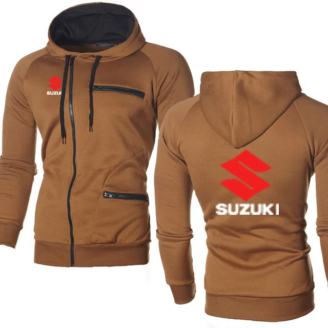 Мужская куртка для Suzuki с логотипом автомобиля, повседневная, хип-хоп, Harajuku, с длинным рукавом, флисовая, теплая, толстовки, мужская одежда на молнии - Цвет: as picture