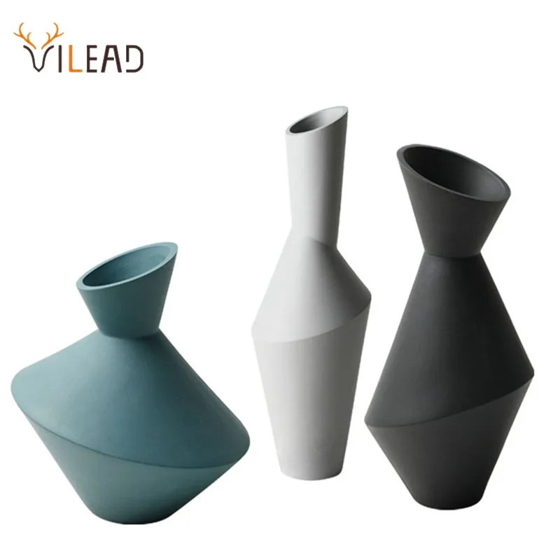 Керамические скандинавские цветочные вазы VILEAD фигурки современные высокие