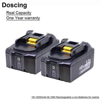 

For Makita BL1830 BL1840 BL1860 Doscing 18V 6000mAh Power Tool Battery Pack Rechargeable Battery Cordless Drill Li-ion Batteries