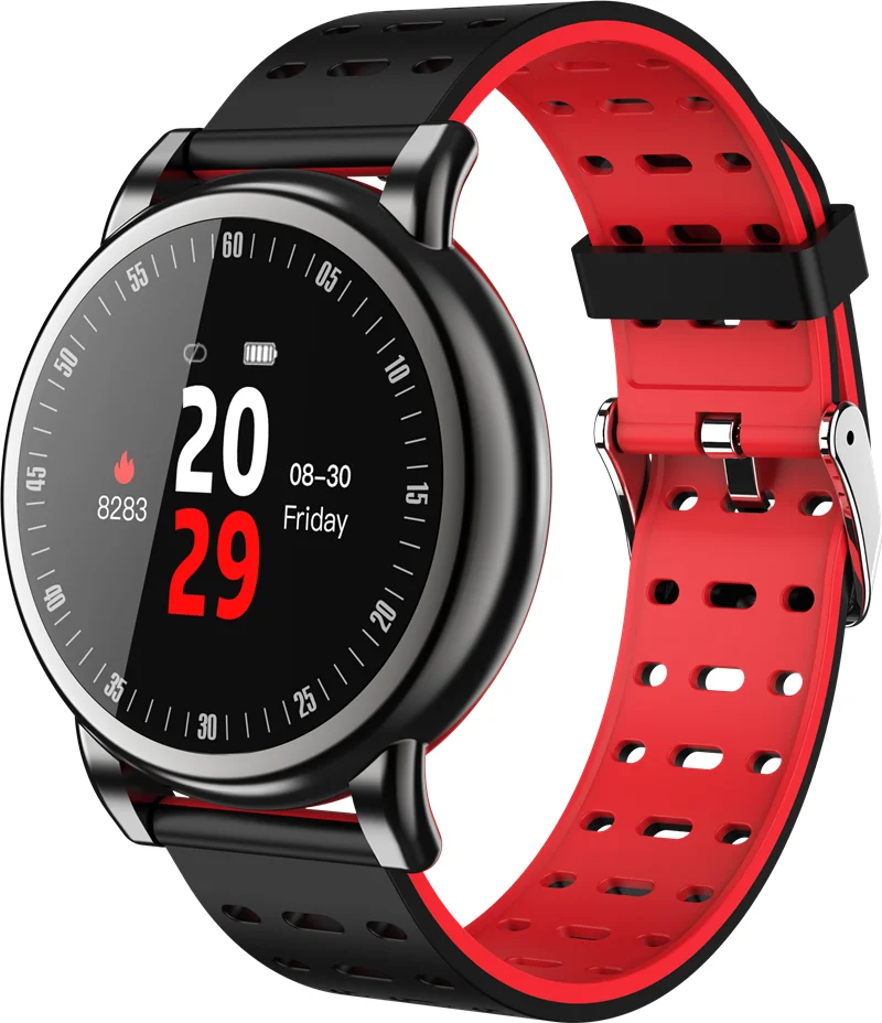 Red SYYSYYTECH B8+ умные часы, мониторинг сердечного ритма, кровяного давления, отслеживание движения, шагомер, водонепроницаемый Интеллектуальный браслет телефон, новинка - Цвет: Red