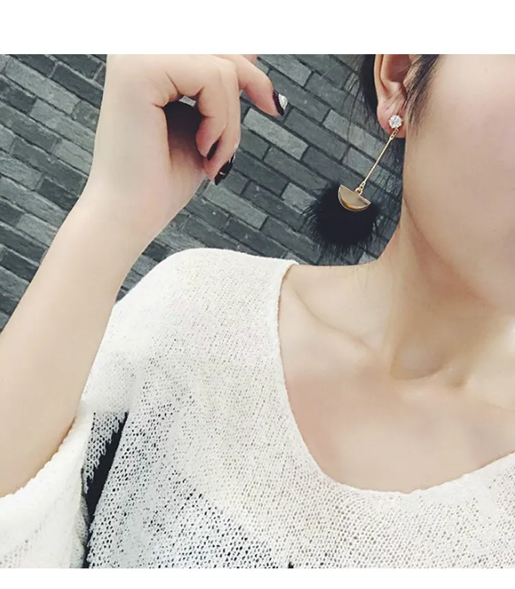 10 шт. модные складные полукруглые серьги ручной работы из латуни с подвеской