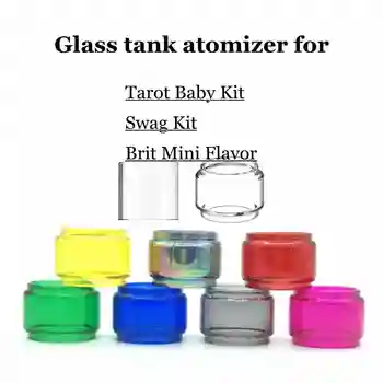 

4/1pc Bulb Pyrex Glass Tube For Tarot Baby 3.5ml/Vaporesso Swag Kit(3.5ml) Brit Mini Flavor Atomizer Tank Vape Bulb Glass Tube