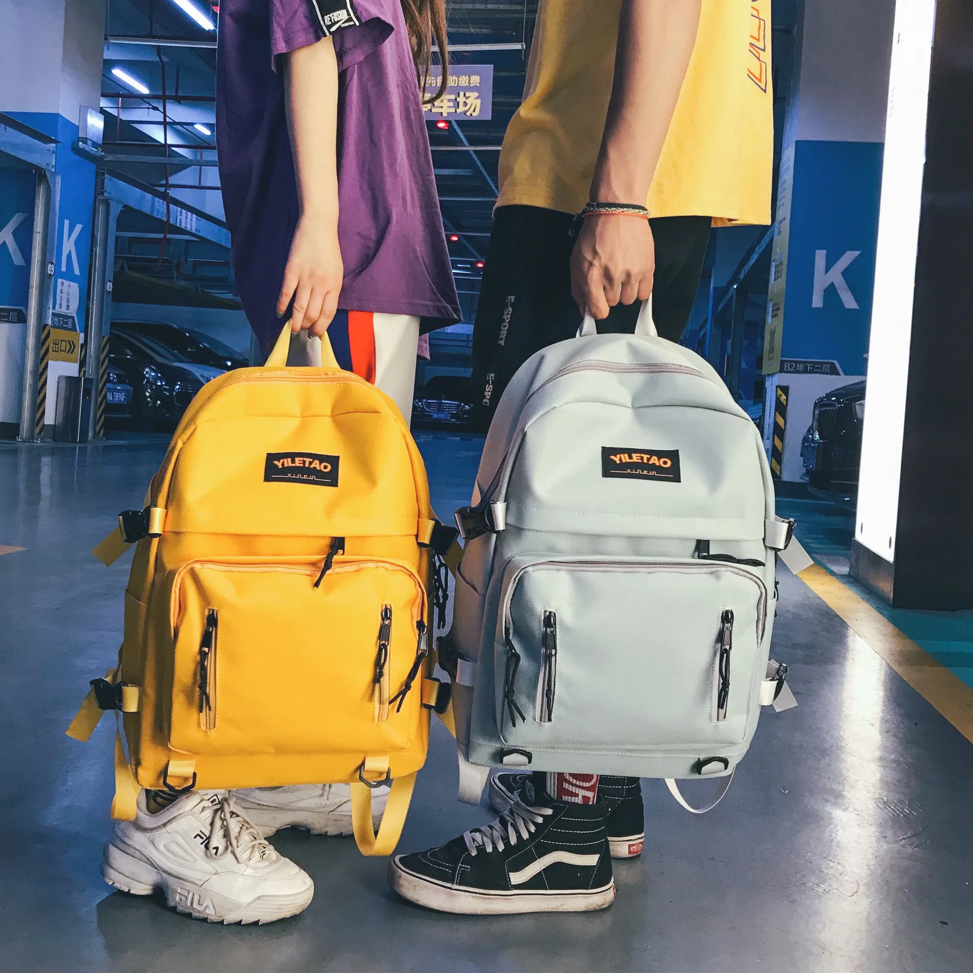 

Cute Backpack Female Backpack For Students In Campus High - Capacity Ulzzang Backpack Backpack For Female And Male Couples