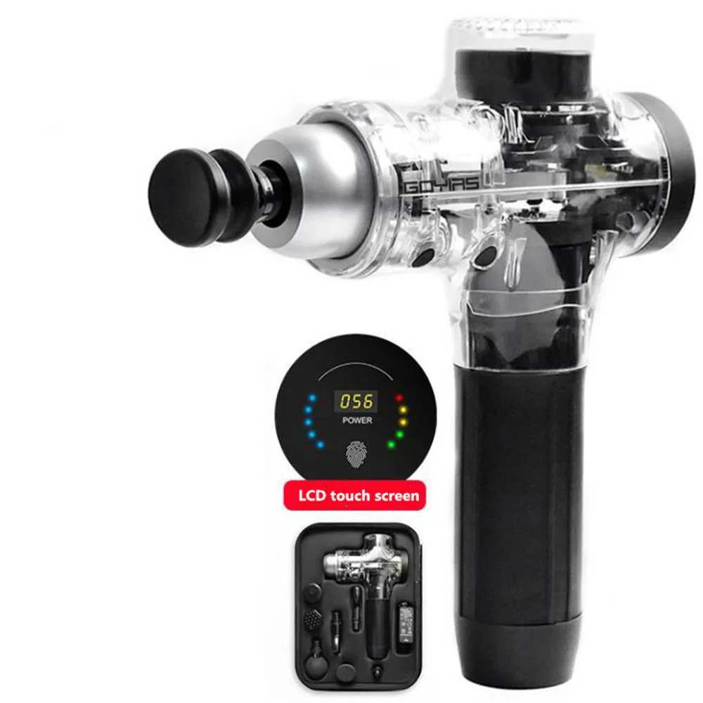 

Goyirs Massage Gun LCD touch Muscle Deep Tissue Massager Therapy Gun Exercising Muscle Pain Relief Body Shaping