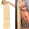 Facebeauty 613 Blonde 1/3/4 Brazilian Hair Bundle Straight Weave Remy Human Hair Weft 26 28 30 32 34 36 38 40 Inch Free Shipping ► Photo 2/6