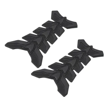 

2PCS Universal 3D Carbon Fiber Motorcycle Gel Oil Gas Fuel Tank Pad Protector Sticker Decal Fit Fuel Tank Fish Bone Paste
