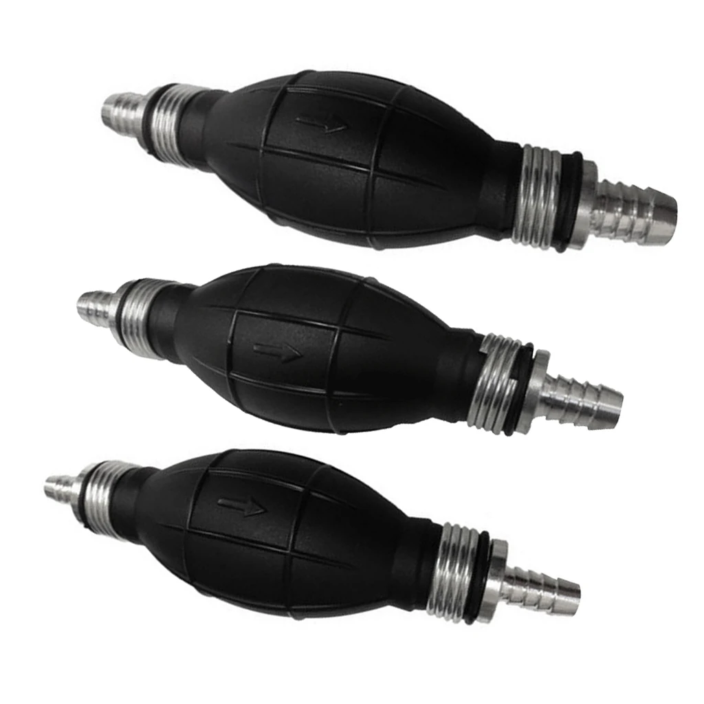 3 Sizes Straight Fuel Line Pump Handprimer Pear Boat Gasoline Inline Rubber