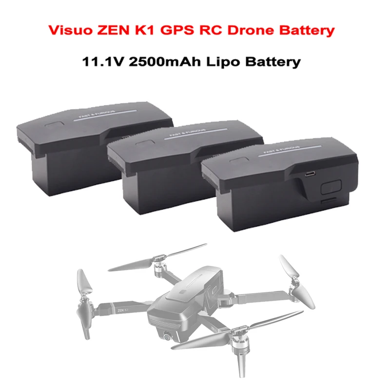 11 1 В 2500 мАч литий-полимерный аккумулятор для Visuo ZEN K1 4K широкоугольная HD Двойная