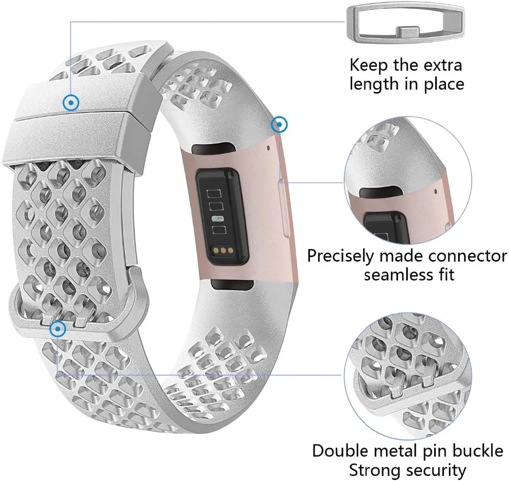 Honecumi для Fitbit Charge 3 отверстия полосы SmartWatch ремни спортивные полосы замена аксессуары браслет для Fitbit Charge 3