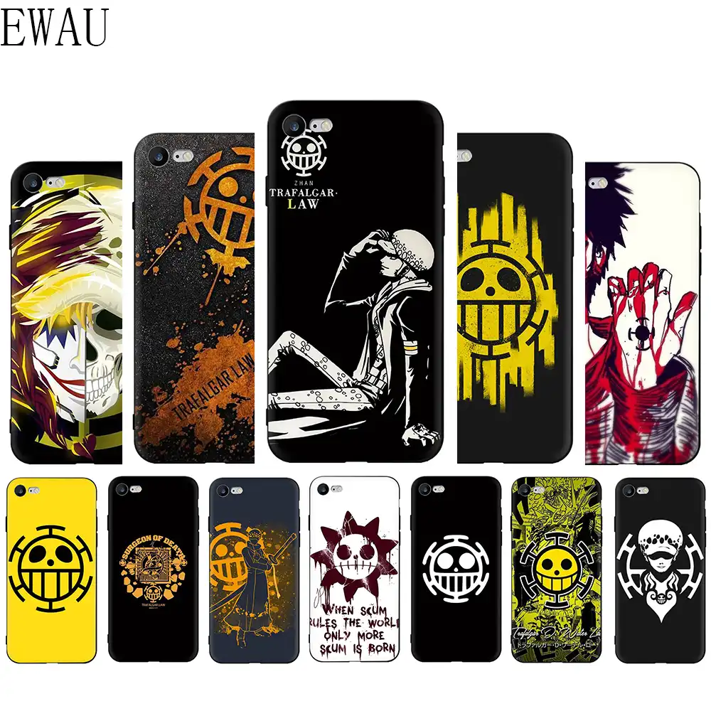 Ewauワンピーストラファルガー ローロゴソフトシリコーン電話カバーケースiphone Se 5 5s Se 6 6s 7 8 プラスx Xr Xs 11 プロマックス Phone Case Covers Aliexpress