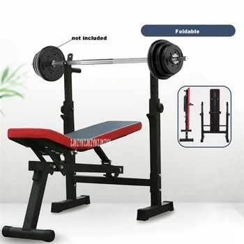

Multifunctional Weight Bench Barbell Rack Weightlifting Bed Folding Barbell Lifting Training Bench Bracket Bench Press Frame