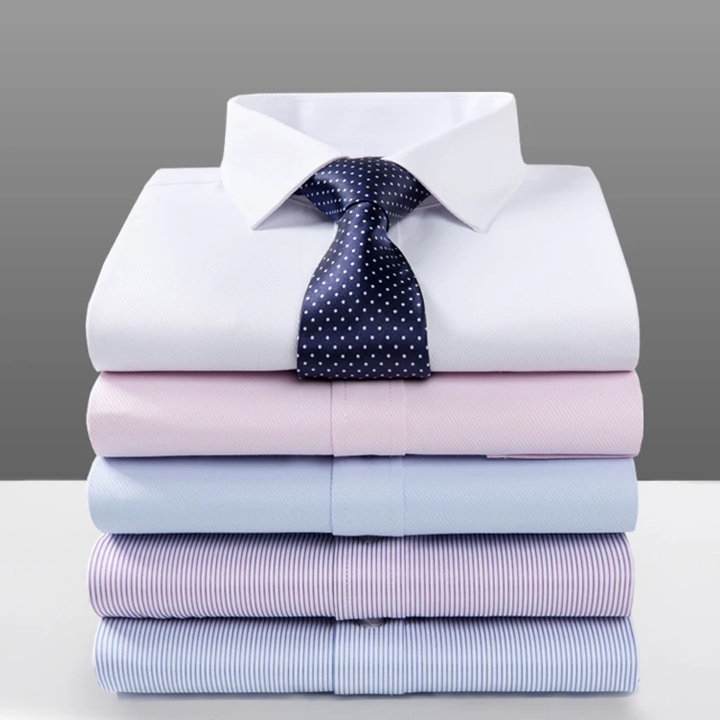 Formal Shirts For Men Summer Slim Fit Short Sleeve Mens Shirt Korean Fashion Clothing Anti-wrinkle Smart Business Dress Shirts Formal Shirts For Men Summer Slim Fit Short Sleeve Mens Shirt Korean Fashion Clothing Anti-wrinkle Smart Business Dress Shirts