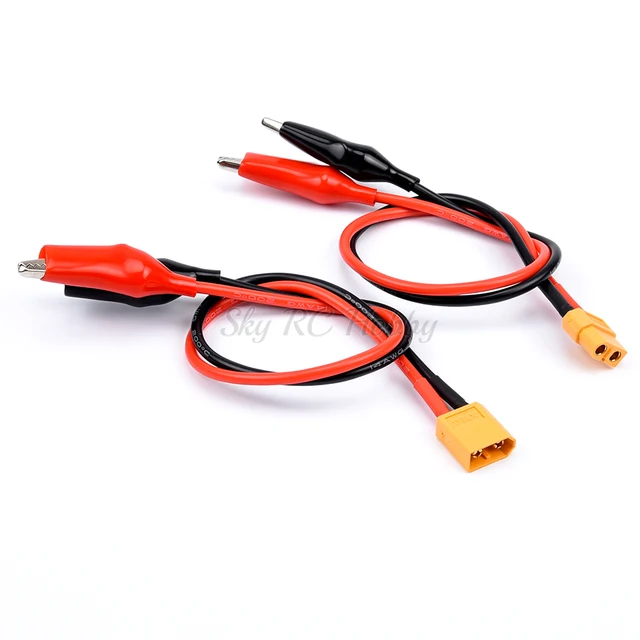 Rc Battery Cable Xt60 Connector  Connectors Mom Xt60 Crocodiles - 1pcs  Charger Cable - Aliexpress