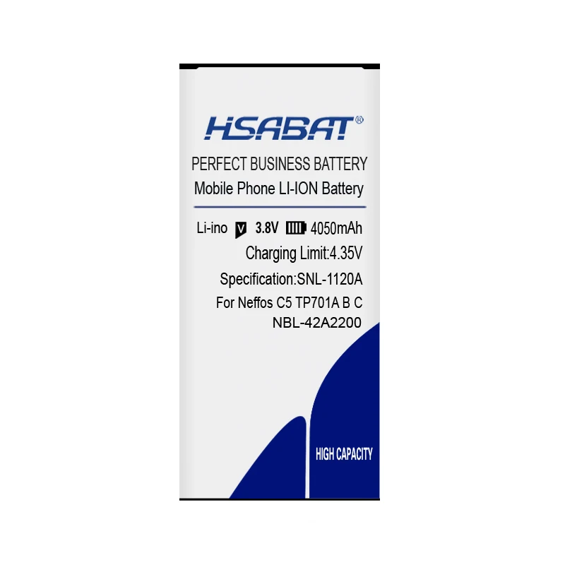 HSABAT NBL-42A2200 батарея 4050mAh для neffos C5 TP701A B C E батареи