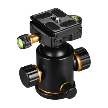 

Andoer Panoramic Tripod Ball camera Head video Ballhead Mount Adapter with Quick Release Plate 3kg Load Capacity Aluminium Alloy