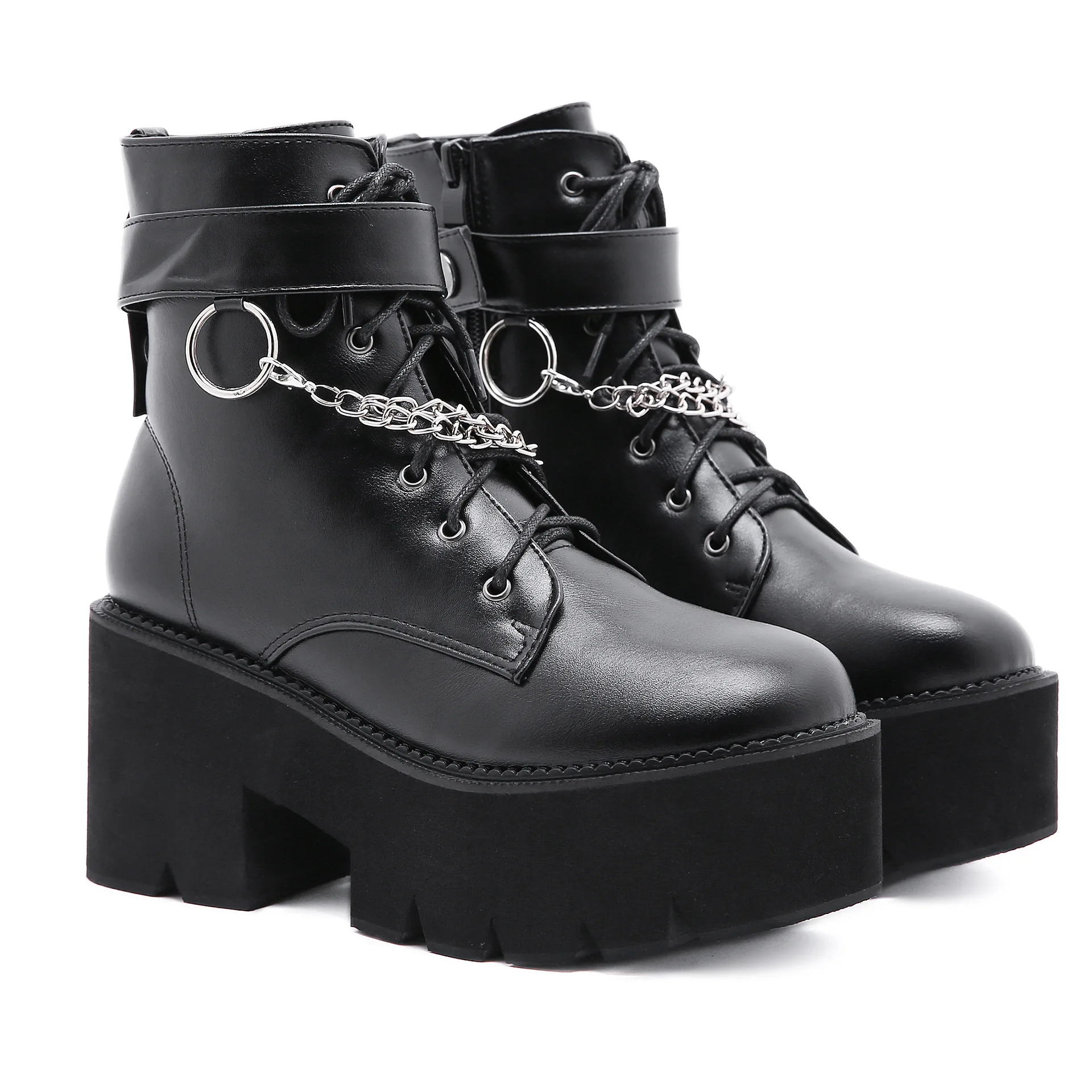 Brand Punk Goth Platform Motorcyle 