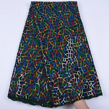 

SJD LACE 2020 Sequins African French Velvet Lace Fabric With Sequins High Quality Nigerian Velvet Lace Fabric For Wedding A1693