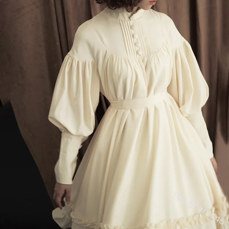 Vintage Gothic Lolita Dress College Palace Dress Lace Lantern Sleeve Party Sweety Lolita Halloween Vestidos Plus Size lolita dress lolita suspender dress lolita cosplay costumes suspender dress lolita skirt lolita blouses gothic gowns