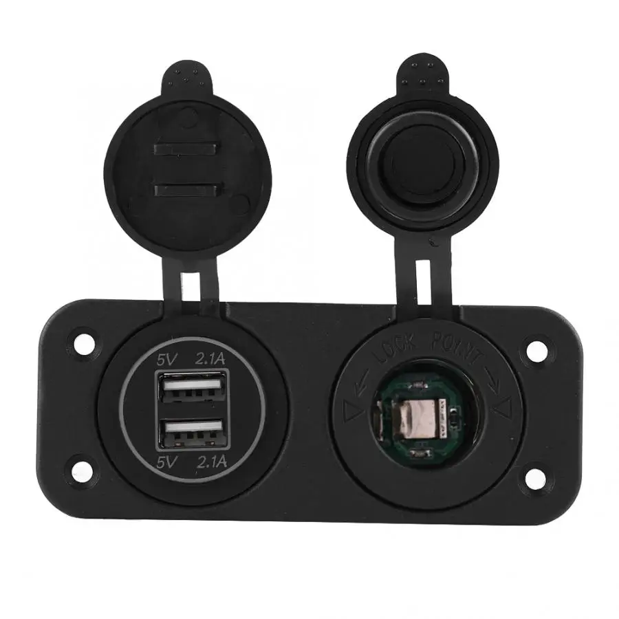 Новинка, 12 В, прикуриватель, адаптер питания, 4.2A, двойное USB зарядное устройство для автомобиля, RV, Yacht Bus, автомобильные аксессуары