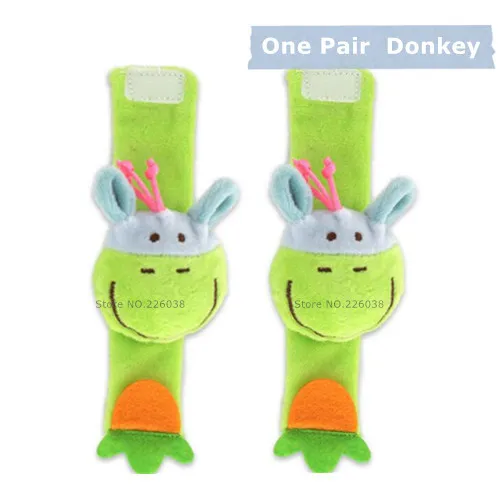 Одна пара, Новое поступление, Детские колокольчики, плюшевые детские игрушки, дизайн животных, погремушка, игрушки, подарок для новорожденного,, BF53 - Цвет: BF53 Donkey 1 pair