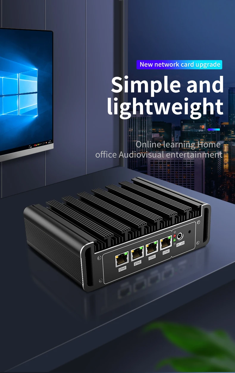 Enhance your network capabilities with our Pfsense Mini PC BKHD G31 featuring 4 LAN 10M/100M/1000M Ethernet ports and a powerful J4125 Quad-Core CPU. Ideal for office, education, business, and industrial use. Upgrade your networking solutions today! Description Image.This Product Can Be Found With The Tag Names Cheap Mini PC, Computer Office, High Quality Computer Office, Mini pc