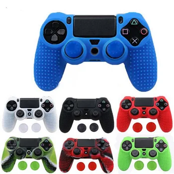 

By DHL Or FedEx 100pcs/lot Silicone Camo Protective Skin Case For Sony PS4 PS4 Pro Slim Controller With 2 Caps