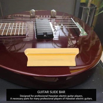 

ABGZ-Guitar Slide Bar Metal Guitar Slide Tone Bar for Hawaiian Electric Guitar Accessory Parts Color Gold