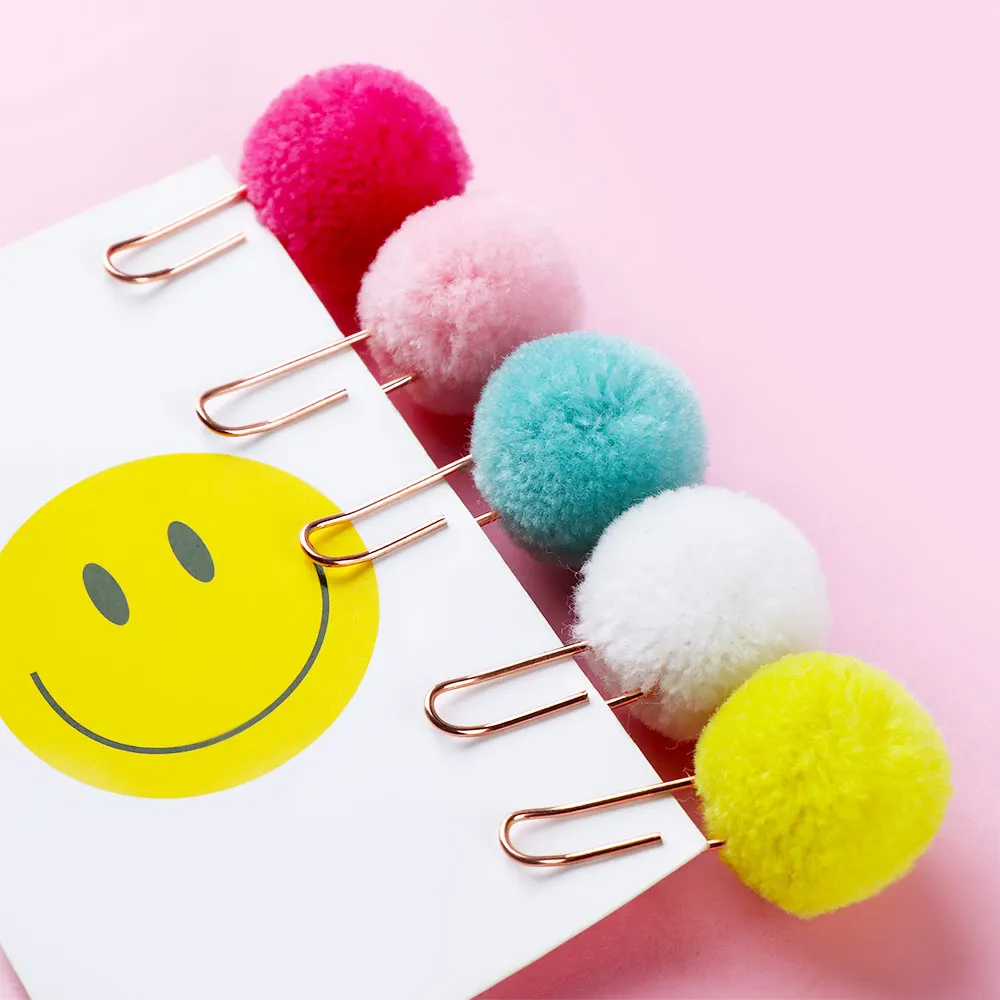 

Cute Candy Color Balls Paperclips Creative Metal Color Bookmarks Paperclips Page Clips 4 Colors Hot Sale