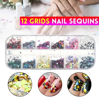 

10 Box Nail Sequins Glitter Flakes Sparkly 3D Hexagon Colorful Sequins Spangles Polish Manicure Nails Art Decorations