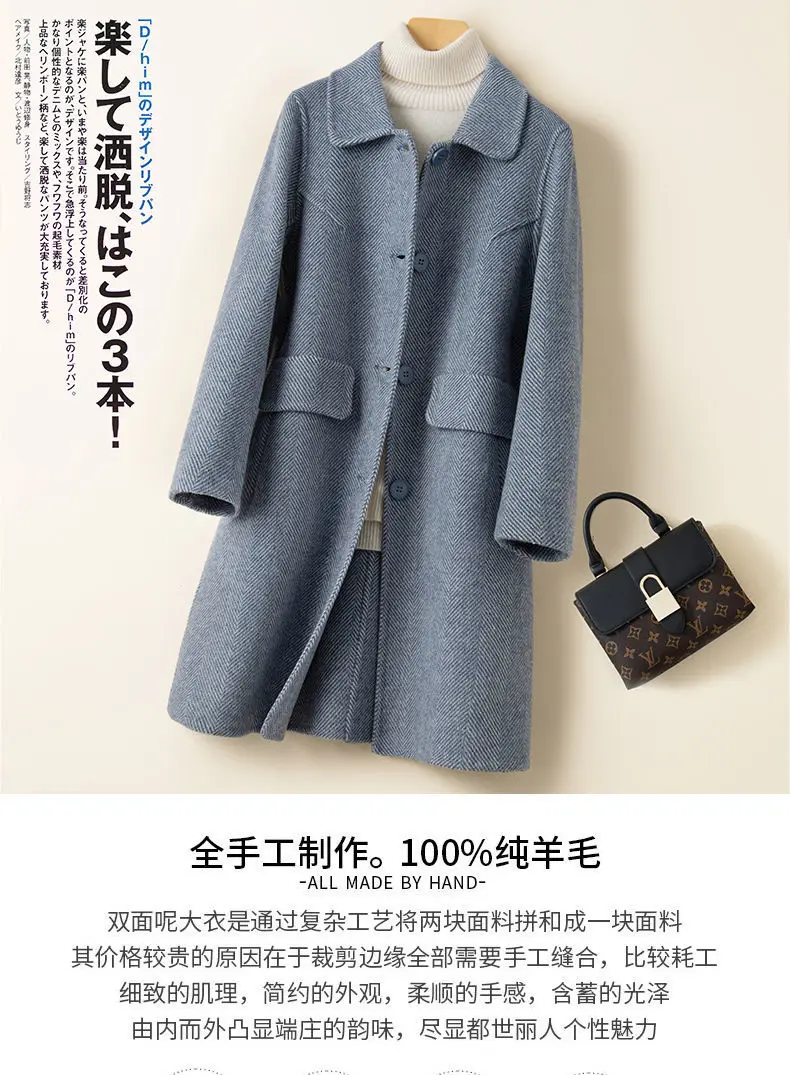 Women 100 Wool Long Trench Coat Winter 21 Elegant Tweed Jacket Loose Warm Overcoat Female Oversized Outerwear Ladies Clothes Wool Blends Aliexpress