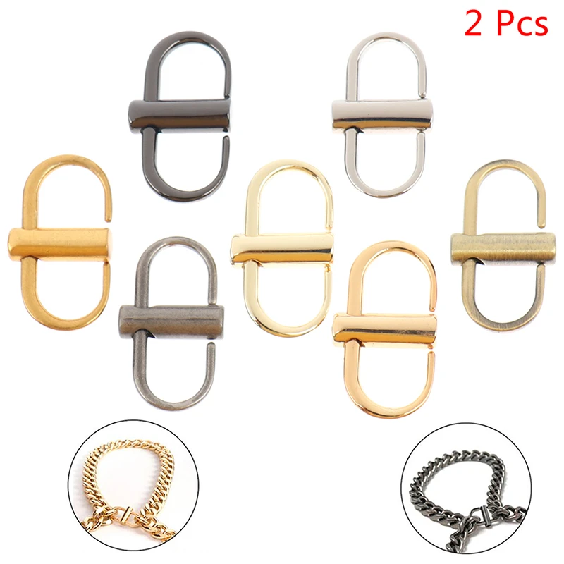 2pcs Length Shorten Handbag Chain Strap Adjustable Metal Buckle Clip Bag  Accessories Wholesale 7colors - Bag Parts & Accessories - AliExpress