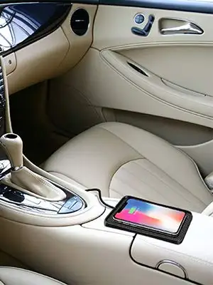 Автомобильное беспроводное зарядное устройство Qi 10W быстрое зарядное устройство ультра-тонкое Беспроводное зарядное устройство для автомобиля pad Беспроводное зарядное устройство для мобильного телефона