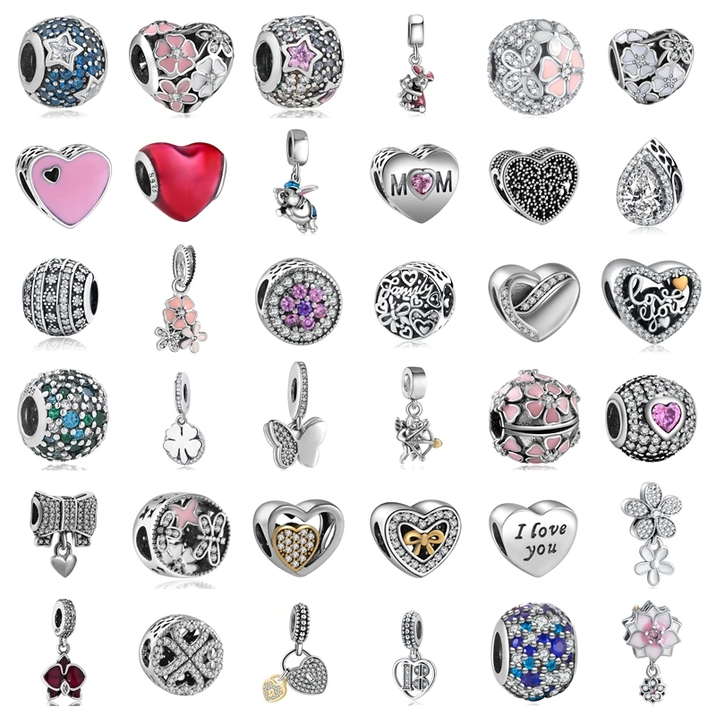 wholesale Diy 925 sterling silver original spacer beads for jewelry making Fit pandora charms bracelet w357-187 | Украшения и