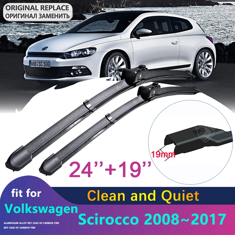 Escobillas limpiaparabrisas delanteras, accesorios para Volkswagen VW Scirocco R GTS 2008 ~ 2017, 2009, 2010, 2011, 2012, 2013, 2014, 2015, 2016| Limpiaparabrisas| - AliExpress