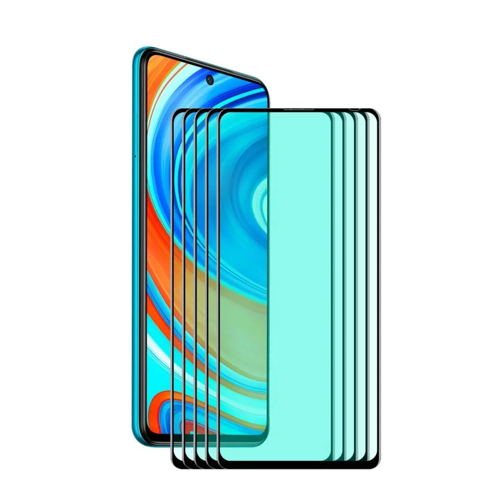 ENKAY Защитное стекло/плёнка (переднее) 9H 6D 0.26мм для Xiaomi Redmi Note 9S/9 Pro/9 Pro Max [5шт.] |