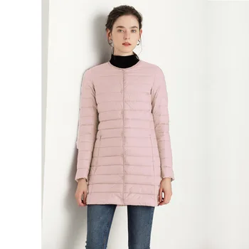 

Winter Autumn 2020 Women's Women Ultra Light Down Jacket Korean Long Slim Puffer Coat A12001 KJ2792