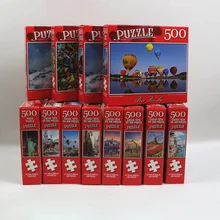 500 peças quebra-cabeça conjunto de vários padrões de paisagem jigsaw puzzle brinquedo educativo para as crianças dos miúdos jogos de natal presente