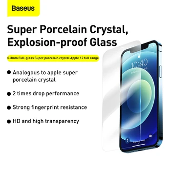 Baseus 2 шт. 0,3 мм экран стекло для iPhone 12 Pro 12Pro Max Mini 2