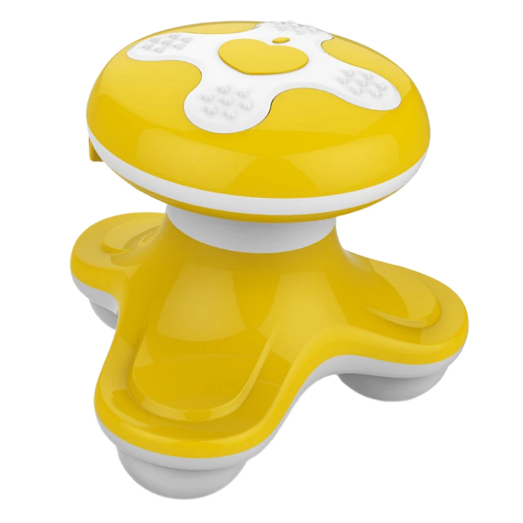 Mini Electric Handled Vibrating Massager with 3 Heads Full Body Self Massage Tool Pain Relief for Neck Body Shoulder Leg Waist