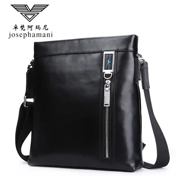 

men genuine leather shoulder bag High-end JOSEPHAMANI Brand messenger bag New Head layer cow soft bag