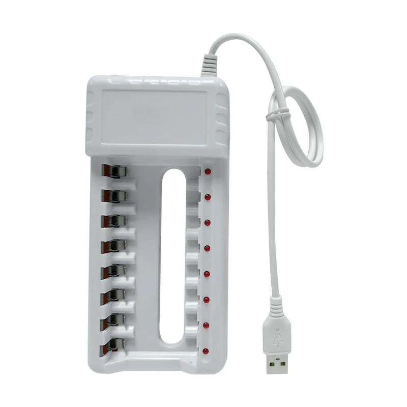 PUJIMAX Rechargeable Battery Charger USB Output 8 Slots Fast Charging Short Circuit Protection suitable for AAA/AA Battery Tools battery charger,fast charger,charger adapter,battery charger adapter