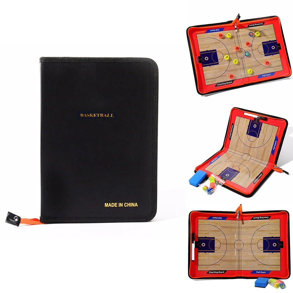 Magnetic Foldable Tactical Basketball Training Coaching Board Strategy Zipper Clear Guidance Sports Beginner Wear Resistant