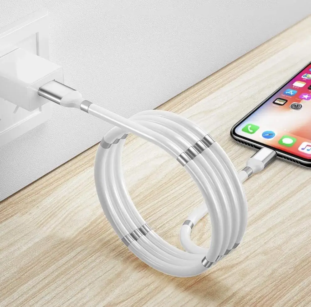 Магнитный кабель Micro USB C PD 60 Вт волшебные кабели USBC для быстрой зарядки шнур