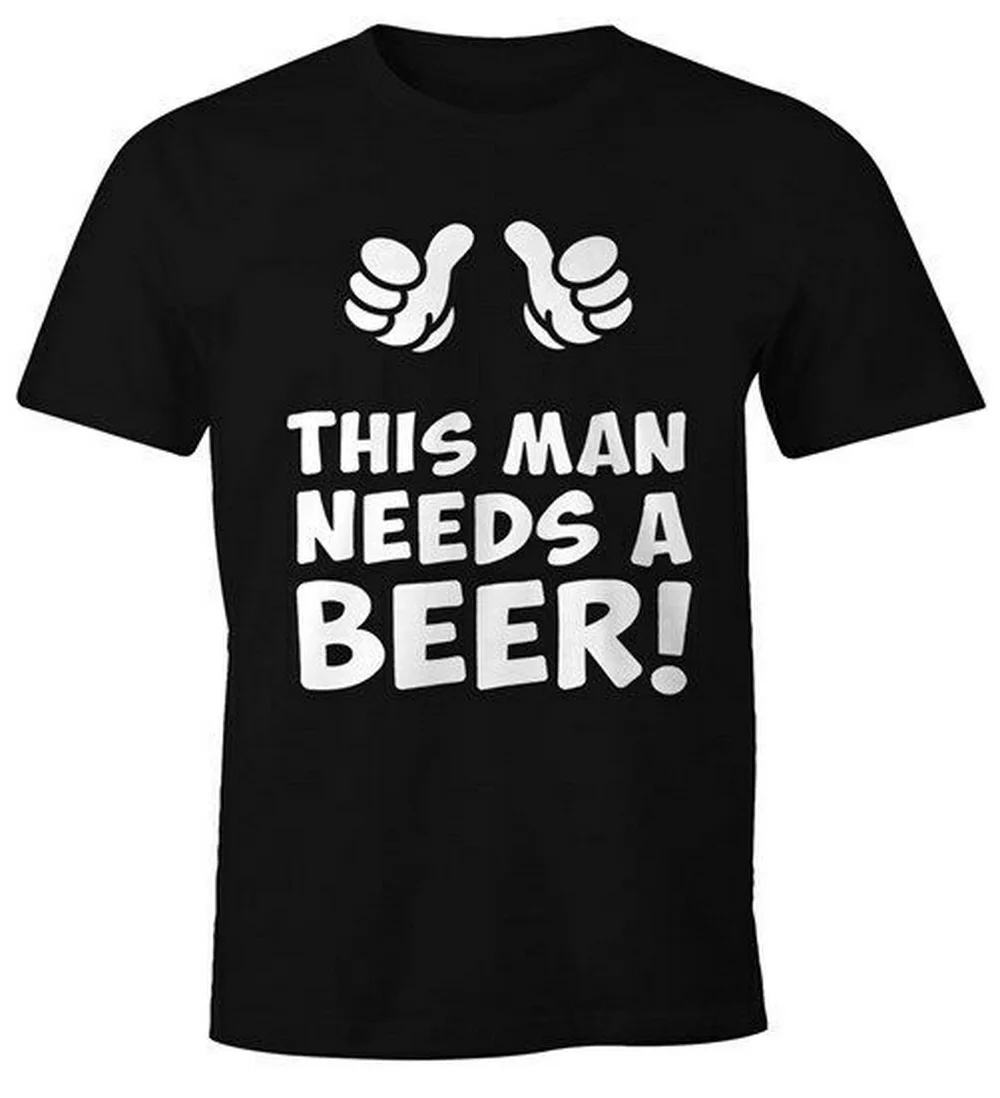 Футболка с надписью This Man Need A Beer Herren Bier хлопковая футболка летняя стильная