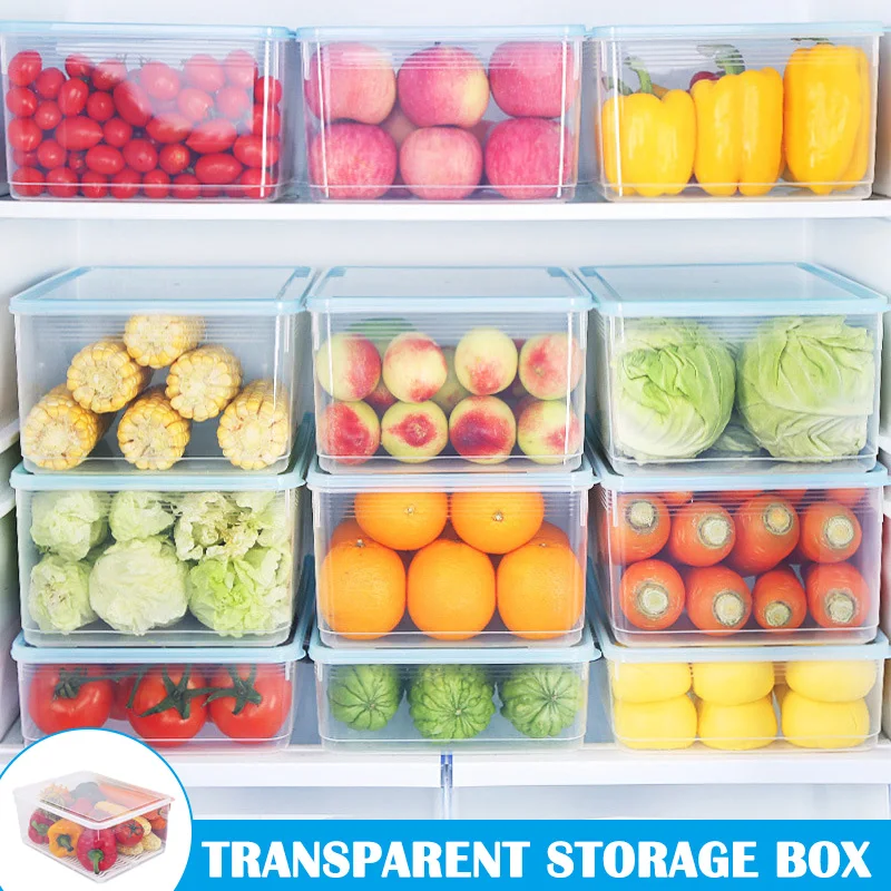 

Transparent Storage Box Large Capacity Food Storage Box Plastic Food Egg Fruit Sealed Box HYD88