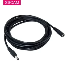 

Security Camera Extension DC 12V Cable Male Female Power Extension Cord 5.5mmx2.1mm Cables for Wifi/AHD/IP Cameras
